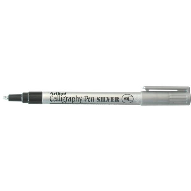 Artline 993 Calligraphy Marker Metallic 2.5mm Silver BOX12 1243032