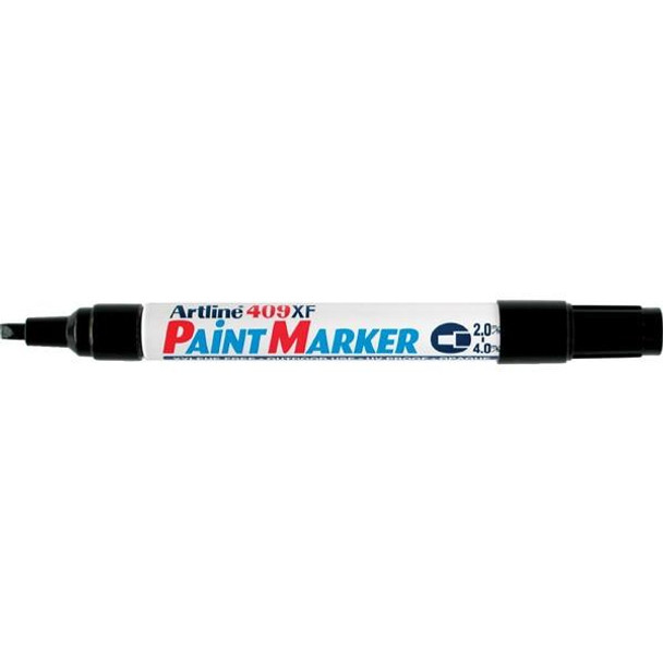 Artline 409 Permanent Paint Marker 4.0mm Chisel Black BOX12 140901