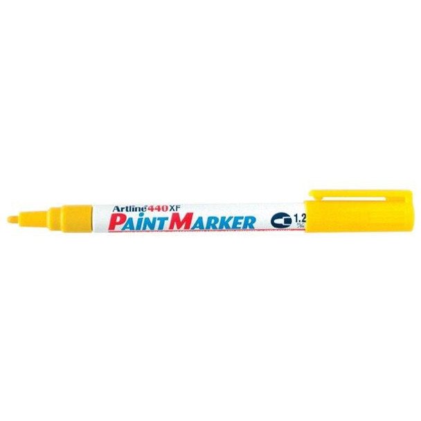 Artline 440 Permanent Paint Marker 1.2mm Bullet Yellow BOX12 144007