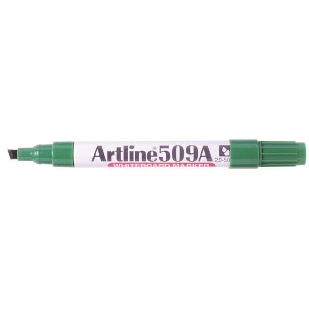 Artline 509a Whiteboard Marker 5mm Chisel Nib Green BOX12 150904A