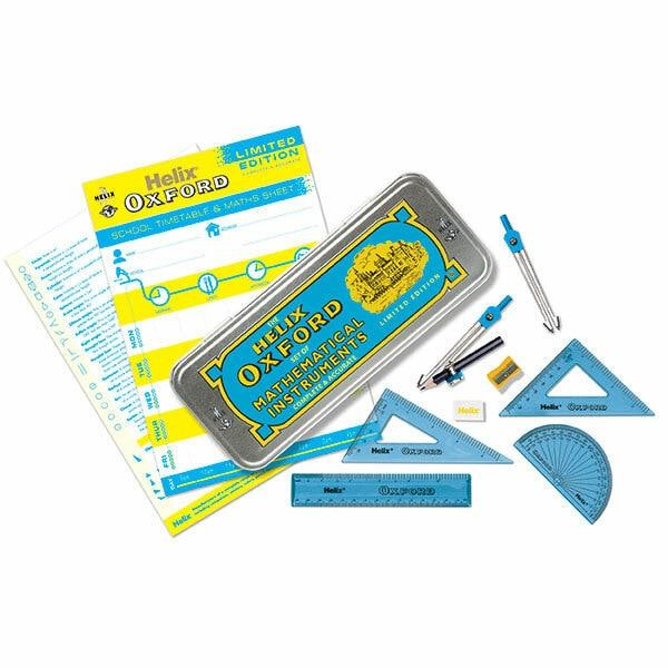 Helix Oxford Clash Math Set Blue and Yellow 170510