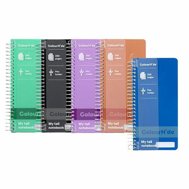 Colourhide Tall Notebook 200page Assorted X CARTON of 5 1716399K