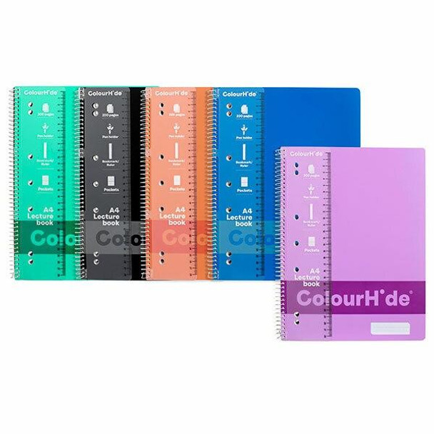 Colourhide Lecture Book A4 200page Assorted X CARTON of 10 17166999K