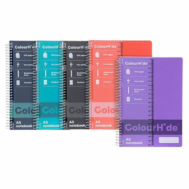 Colourhide Notebook A5 200page Assorted X CARTON of 5 1717699J