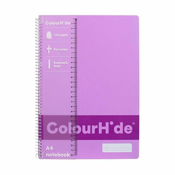 Colourhide Notebook A4 120page Orchid X CARTON of 10 1719439K