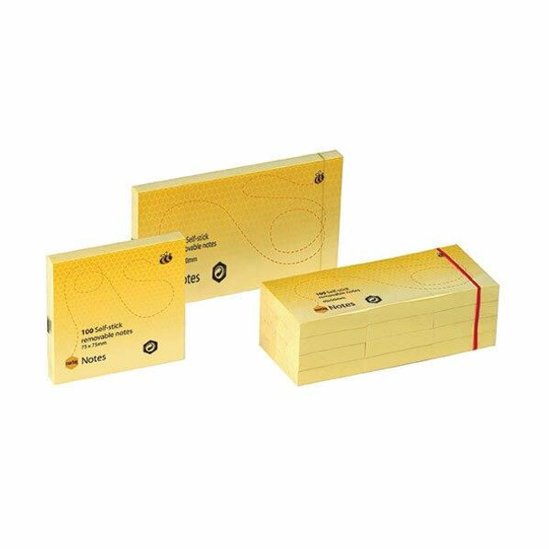 Marbig Notes Yellow 40x50mm Pack12 X CARTON of 36 1810205