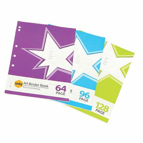 Marbig Star Binder Book A4 64page X CARTON of 20 18501