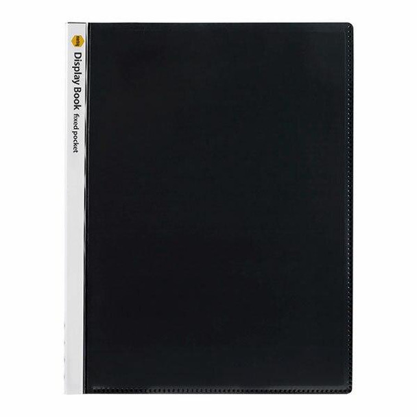 Marbig Non-Refillable Display Book 20 Pocket Insert Cover Black X CARTON of 80 2003712