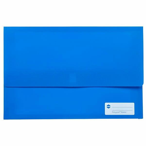 Marbig Polypick Foolscap Document Wallet Blue X CARTON of 12 2011001