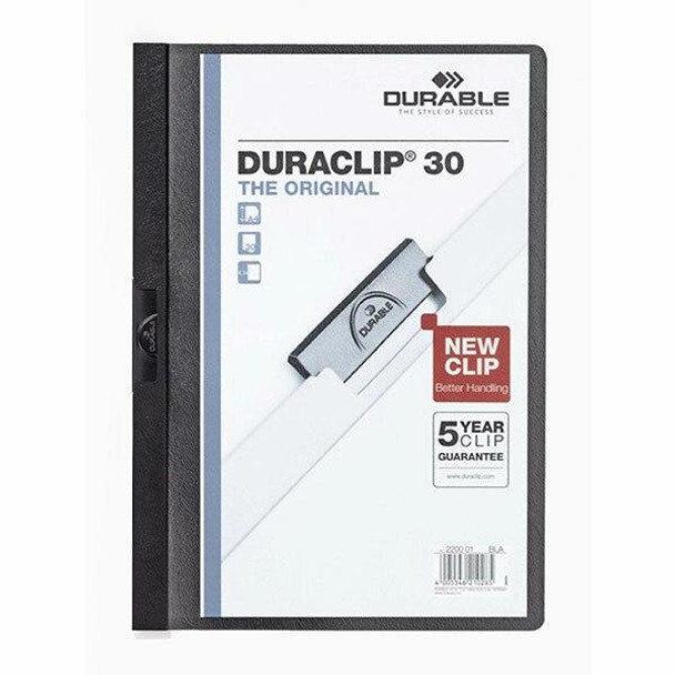 DURABLE Duraclip Document File A4 30 Sheet Black 220001