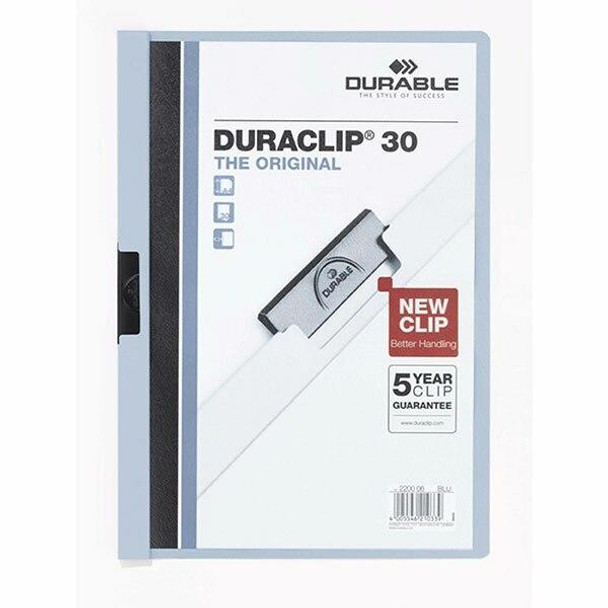 DURABLE Duraclip Document File A4 30 Sheet Blue 220006