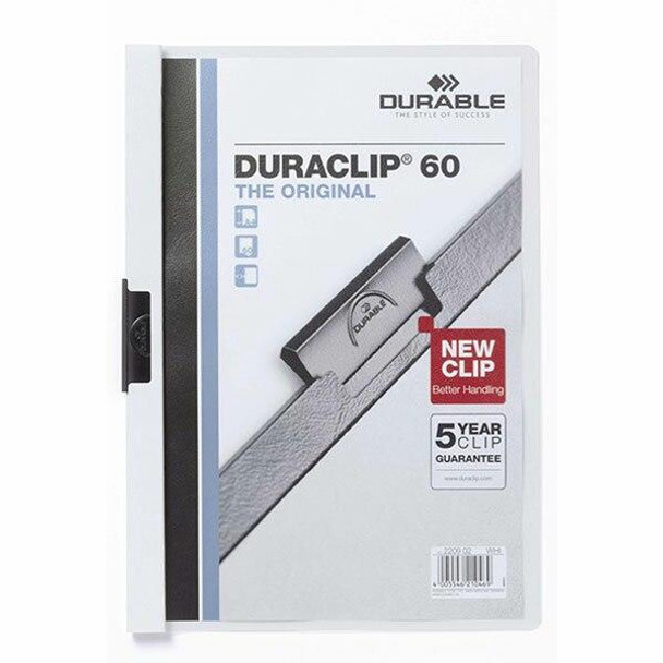 DURABLE Duraclip Document File A4 60 Sheet White 220902