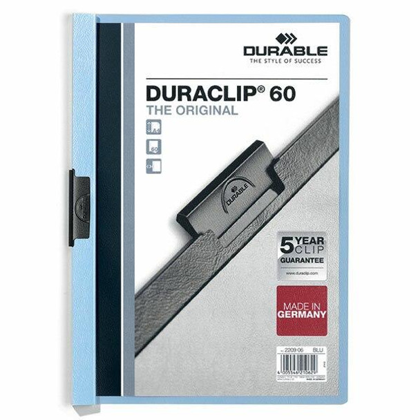 DURABLE Duraclip Document File A4 60 Sheet Blue 220906