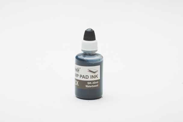DESKMATE STAMP PAD REFILL INK 30ML BLACK