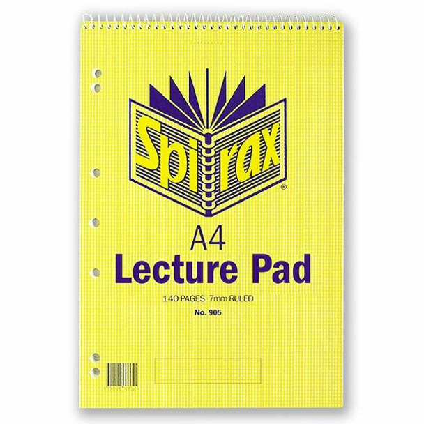 Spirax 905 Lecture Book A4 140 Page T/O X CARTON of 10 40900