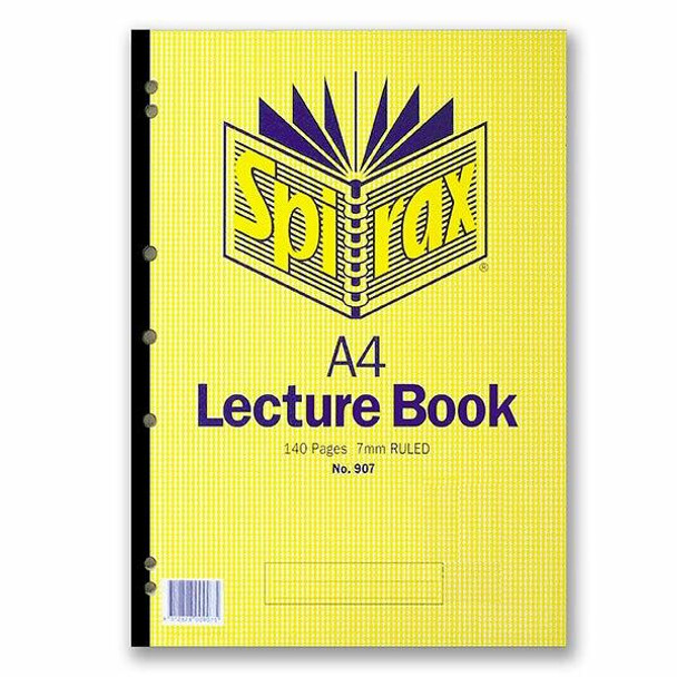 Spirax 907 Lecture Pad A4 140 Page S/O X CARTON of 10 42418