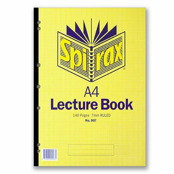 Spirax 907 Lecture Pad A4 140 Page S/O X CARTON of 10 42418