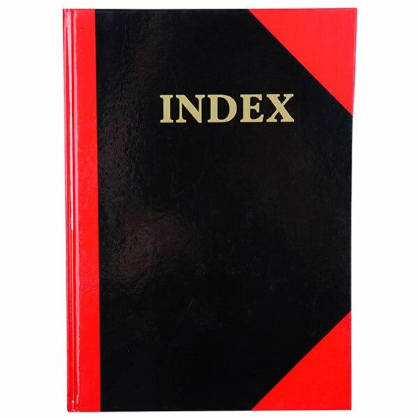 CUMBERLAND Red and Black Notebook Gloss A4 100 LeAnti-Fatigue Indexed 43114