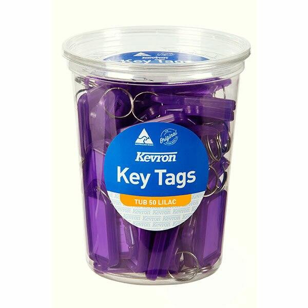 Kevron ID5 Keytags Lilac Disposable Tub 50 47050