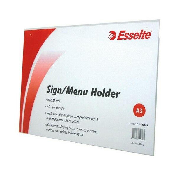 Esselte Sign/Menu Holder Wallet L/S A3 47585