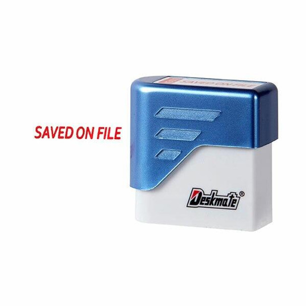 Deskmate Pre-Inked Office Stamp Saved On File Red X CARTON of 6 49589