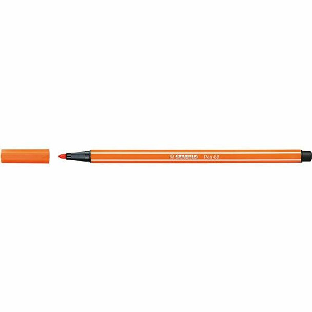 STABILO Pen 68 Fibre Tip Pale Vermillion BOX10 49700