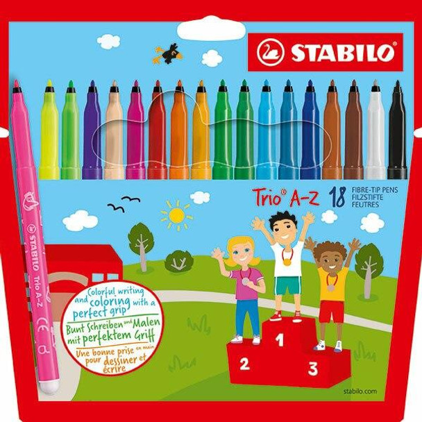 STABILO Trio Coloured Pencils Wallet18 X CARTON of 6 49728