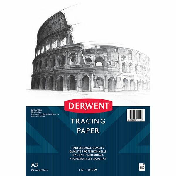 DERWENT Professional Tracing Paper 110-115gsm A3 Pack100 50248