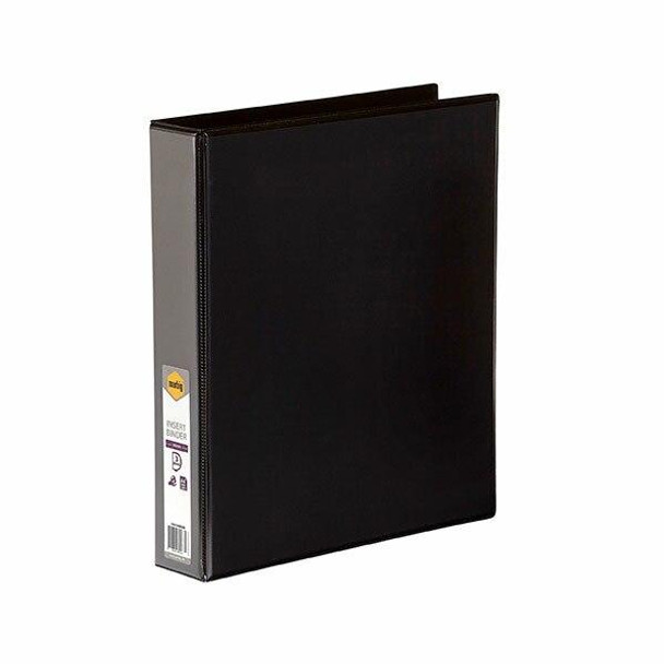 Marbig Clearview Insert Binder A4 38mm 3d Black X CARTON of 12 5413002B