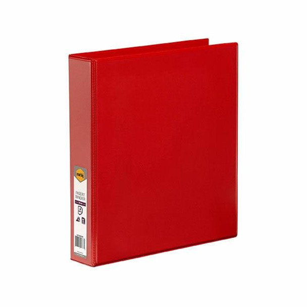 Marbig Clearview Insert Binder A4 38mm 4d Red X CARTON of 12 5414003B