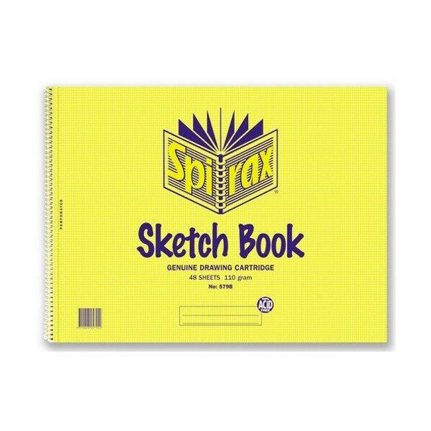 Spirax 579b Sketch Book 272x360mm 48 Leaf/96 Page X CARTON of 10 56066