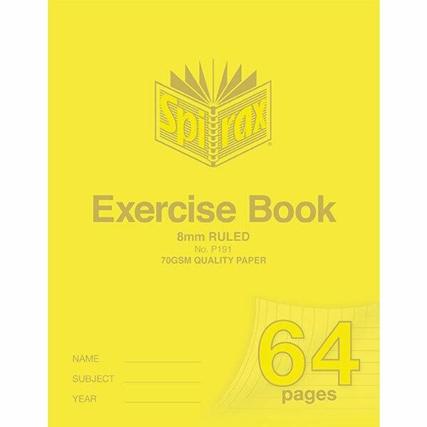 Spirax P191 Exercise Book 225x175 8mm 64page X CARTON of 10 56191P