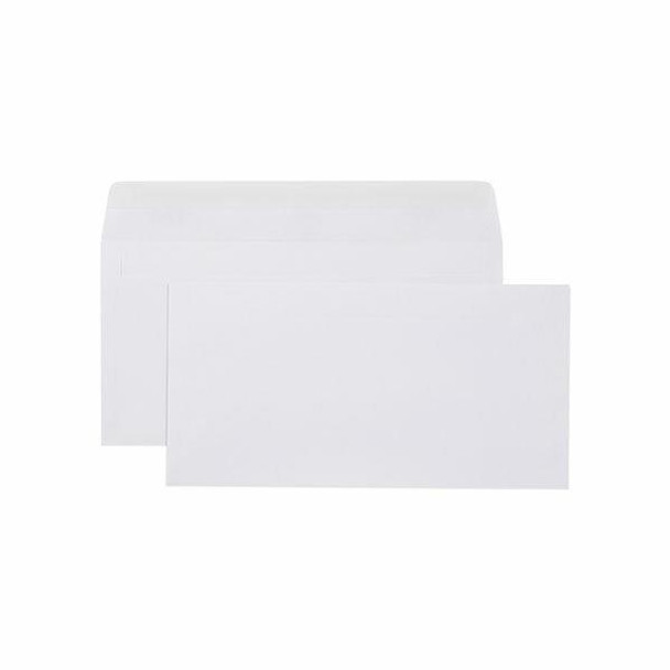 CUMBERLAND Strip Seal Plain Envelope 80gsm Dlx 120 X 235mm White 605311