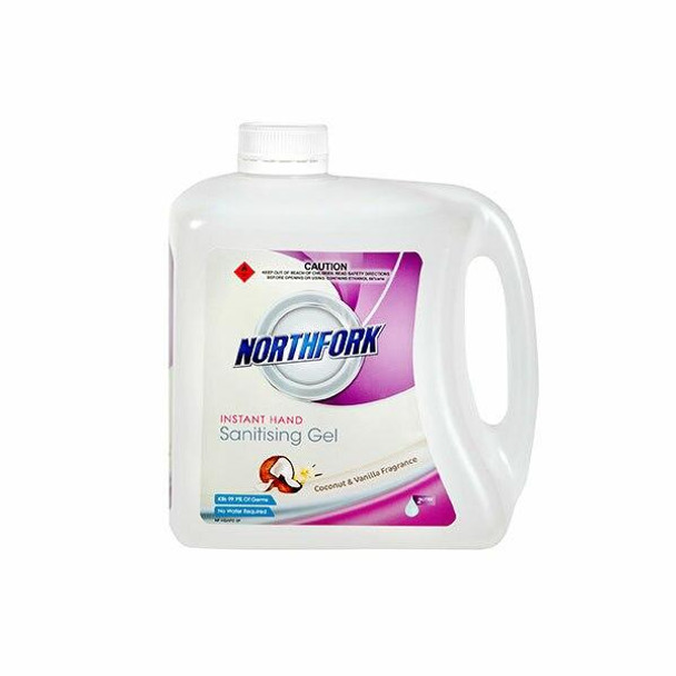 NORTHFORK Hand Sanitiser Gel Coconut and Vanilla 2 Litre X CARTON of 3 635093847