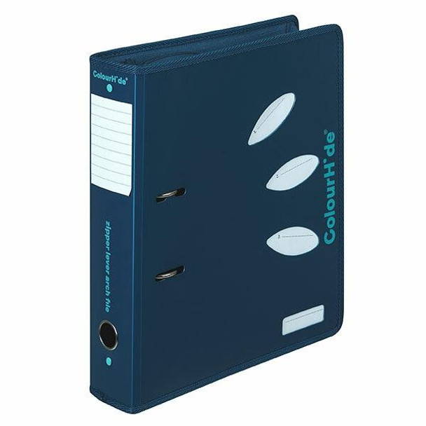 Colourhide Lever Arch File Zipper A4 70mm Navy X CARTON of 12 6609027J