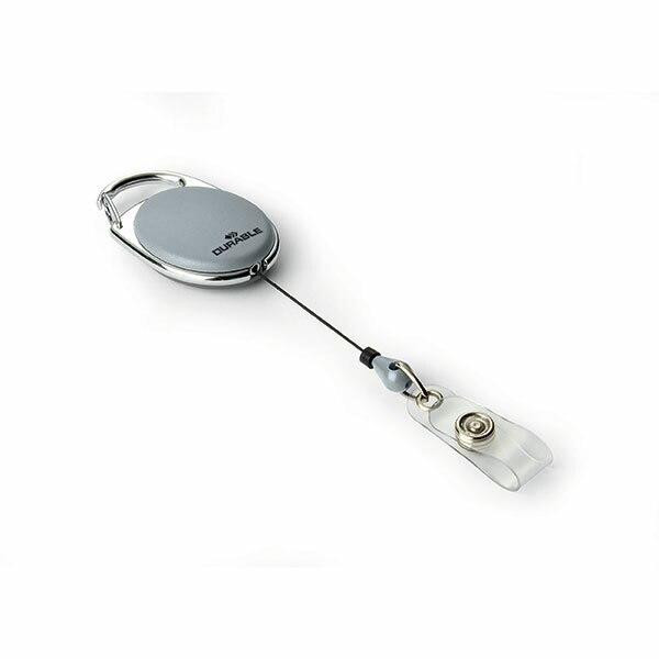 DURABLE Name Badge Reel Style 80xm Grey Box10 832410