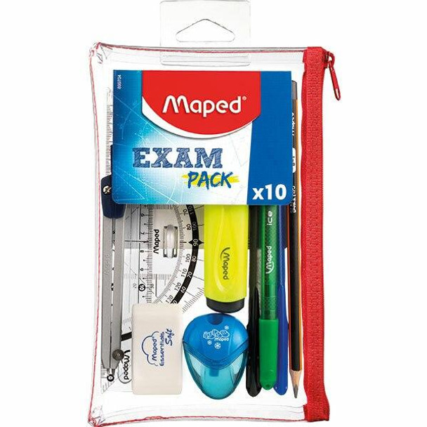 Maped Transparent Exam Pack 10pc X CARTON of 12 8899704