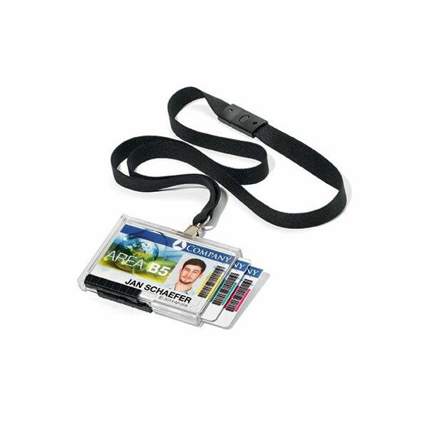 DURABLE Push Box Trio With Lanyard Black Pack10 892501