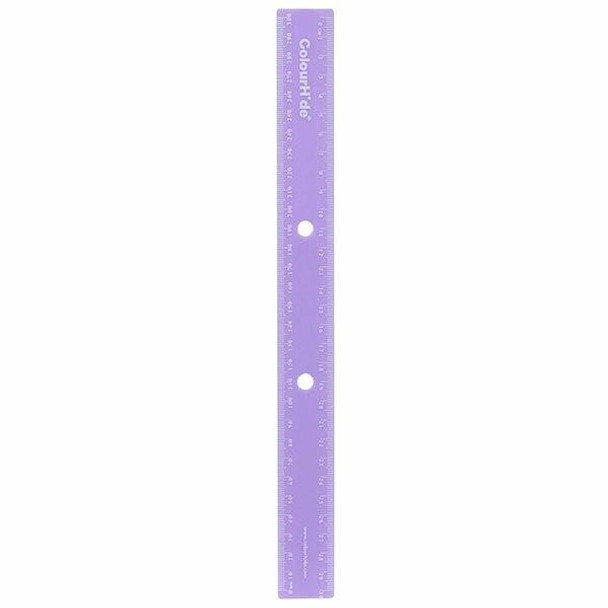 Colourhide Bindermate Ruler 30cm Purple X CARTON of 6 9753019J