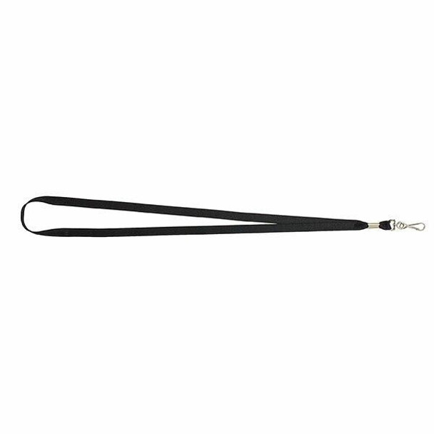 Rexel Id Flat Style Lanyards With Swivel Clip Pack10 Black 9805002