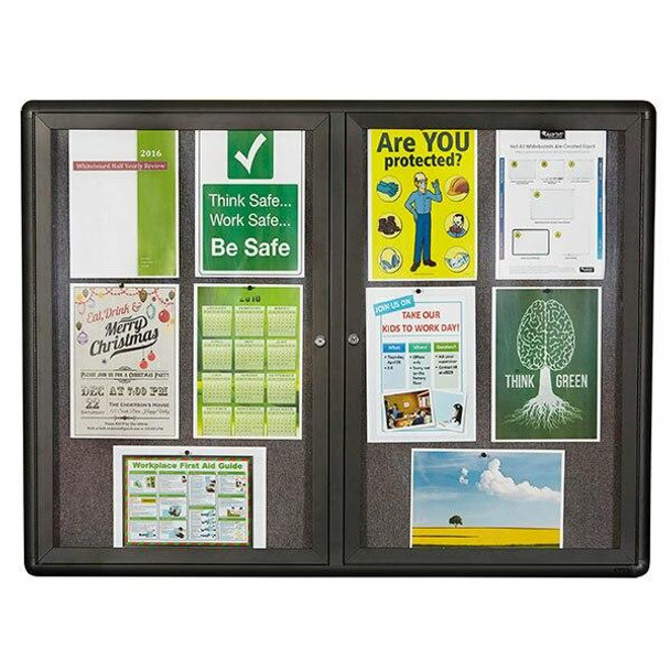 Quartet Enclosed Board Fabric 900x1200mm 2 Door QT2364L