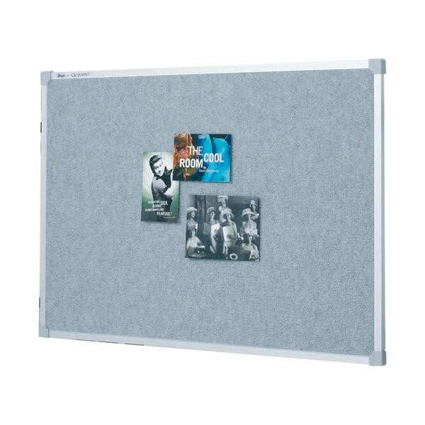 Quartet Penrite Bulletin Board Fabric 900x1200mm Silver QTNNF1209S