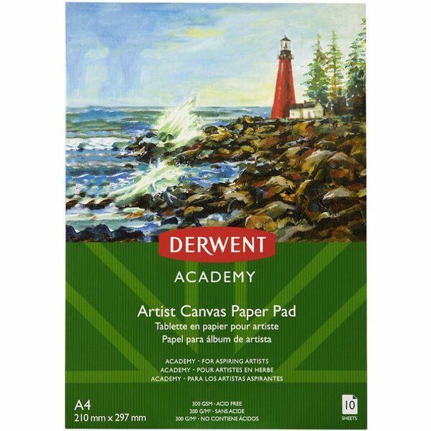 DERWENT Academy Canvas Paper Pad A4 X CARTON of 5 R31325F