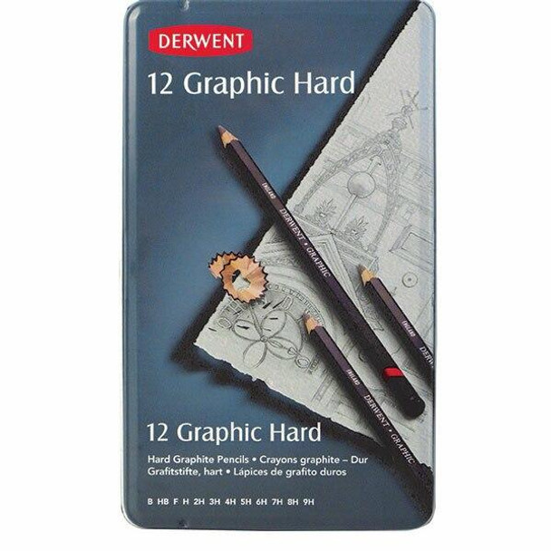 DERWENT Graphic Pencil Hard Tin 12 X CARTON of 6 R34199
