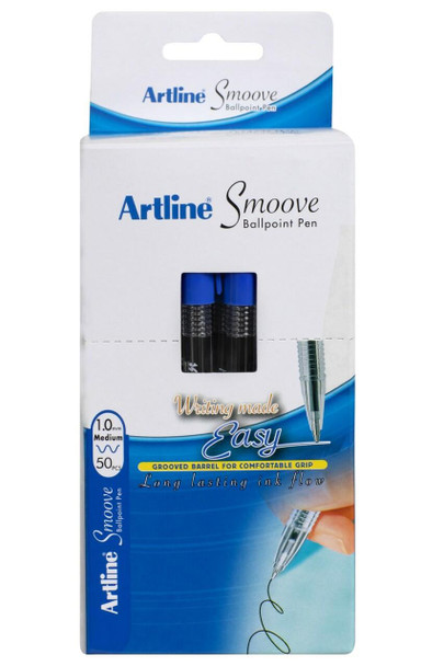 Artline Smoove Ballpoint Stick Medium Blue Box50 SM1821503 Artline Smoove Ballpoint Stick Medium Blue Box50 SM1821503