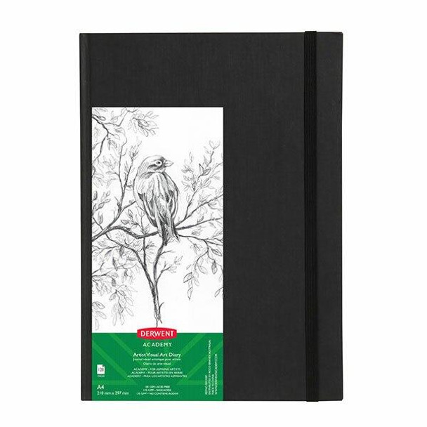 DERWENT Academy Casebound Visual Art Diary A4 Portrait 128 Pages X CARTON of 5 R31305F