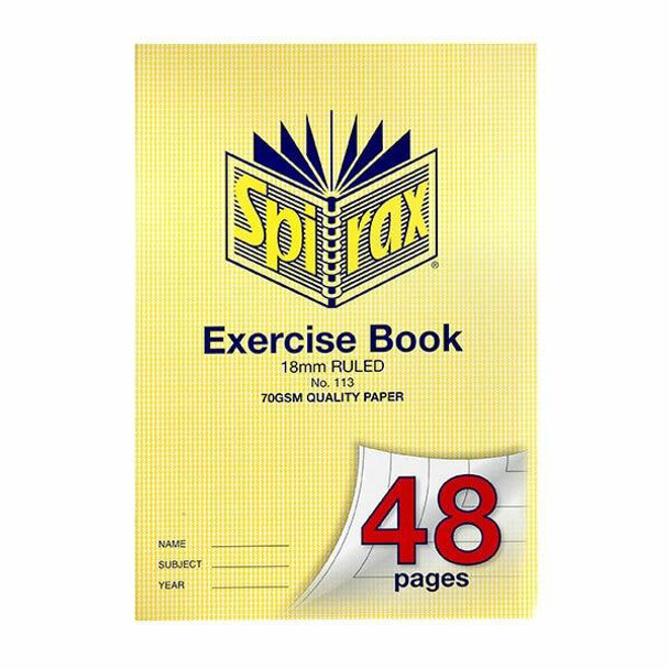 Spirax 113 Exercise Book A4 48 Page 18mm X CARTON of 20 56113