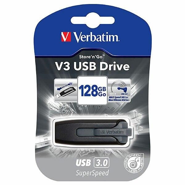 Verbatim Usb 3.0 Hard Drive Store And Go 128gb Grey 49189