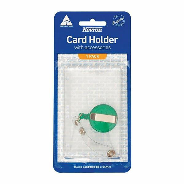 Kevron ID1013 ID Card Holder Clear With Reel Pack1 46767
