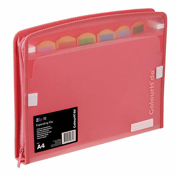 Colourhide Expanding File Zip It Pp X CARTON of 6 9026018J